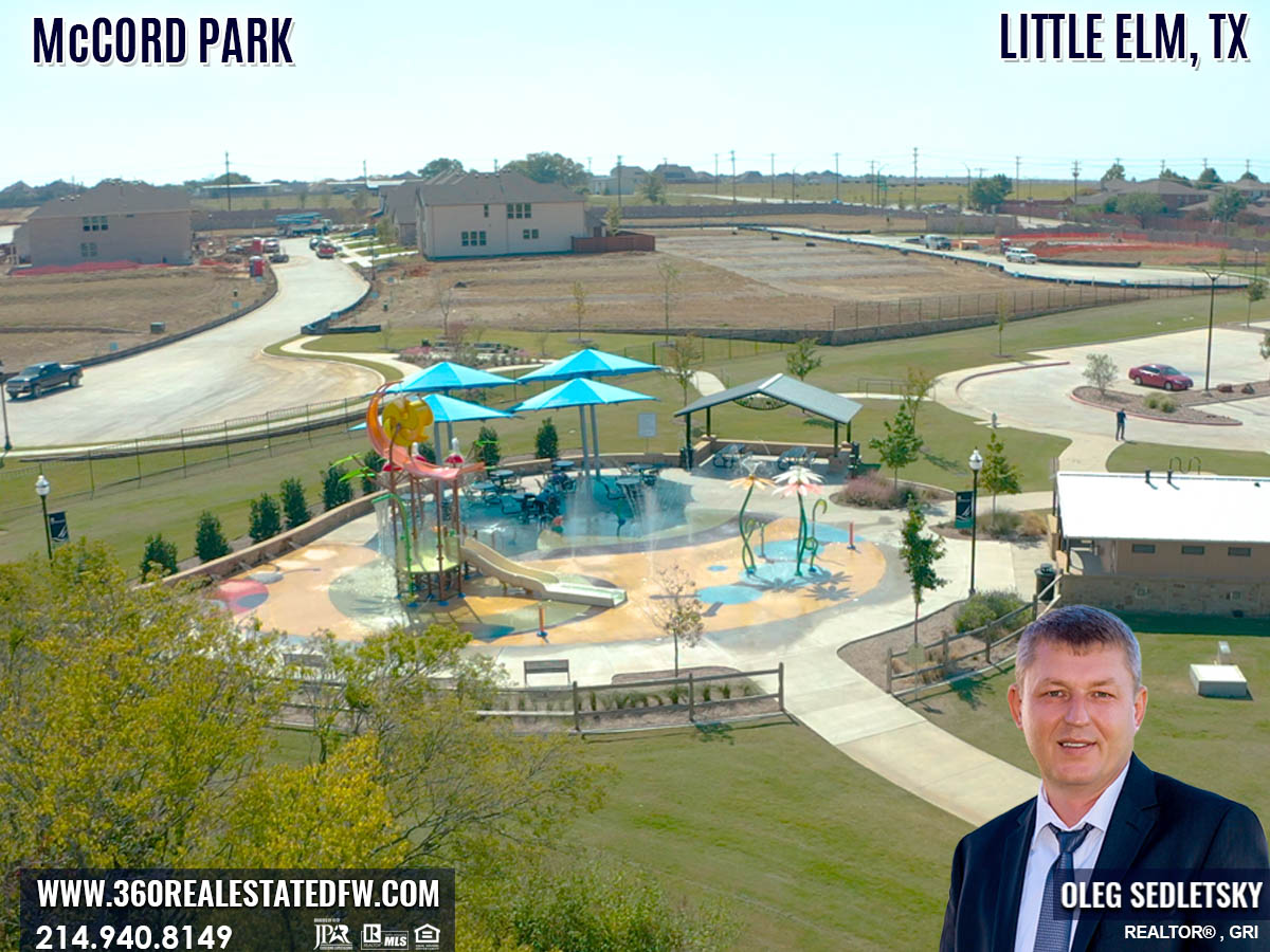 Things to do in Little Elm TX - McCord Park Park - splash pad, dog park, trails, fishing dock - Oleg Sedletsky Realtor