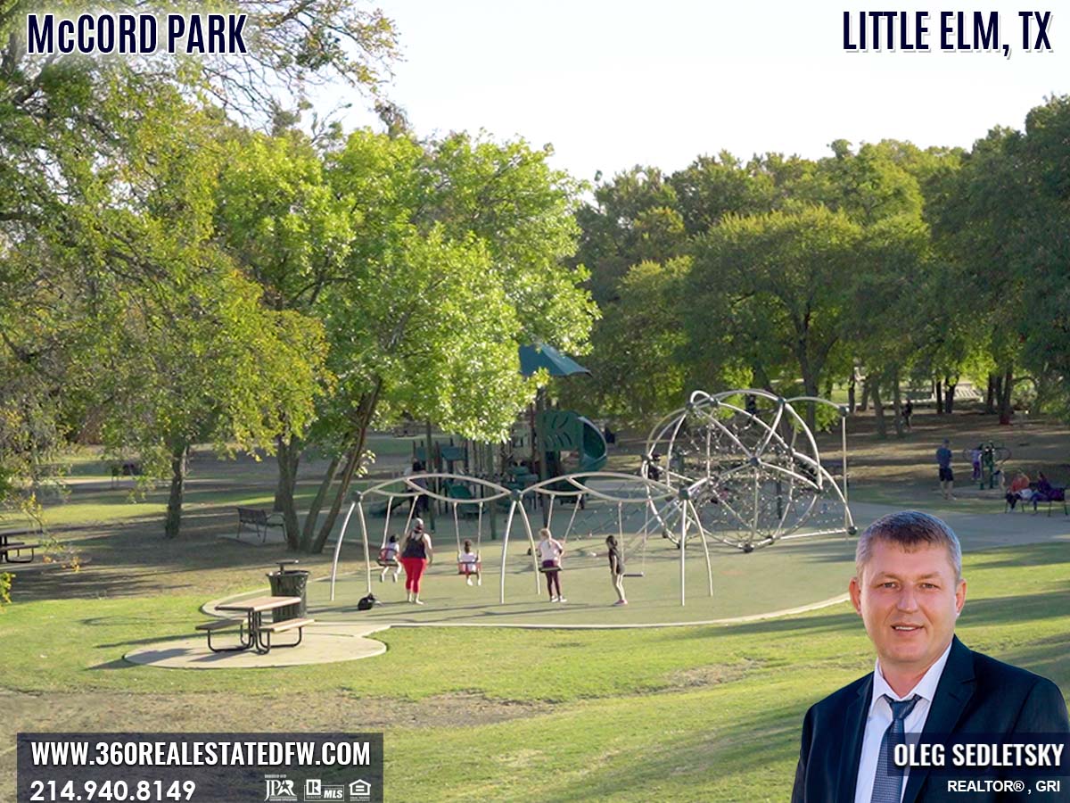 Things to do in Little Elm TX - McCord Park Park - splash pad, dog park, trails, fishing dock - Oleg Sedletsky Realtor