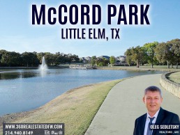 Things to do in Little Elm TX - McCord Park Park - splash pad, dog park, trails, fishing dock - Oleg Sedletsky Realtor