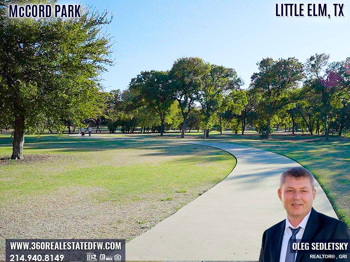 Things to do in Little Elm TX - McCord Park Park - splash pad, dog park, trails, fishing dock - Oleg Sedletsky Realtor