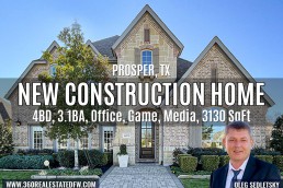2 story New Construction Home available to build in Prosper, TX. Realtor in Prosper, TX and Dallas-Fort Worth representing Home Buyers - Oleg Sedletsky 214-940-8149. Buying New Construction Homes in Prosper TX and Dallas-Fort Worth