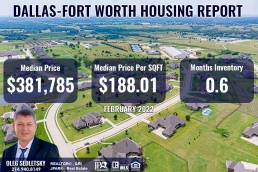 Dallas-Fort Worth Housing Report February 2022 - Oleg Sedletsky Realtor in DFW - 214-940-8149