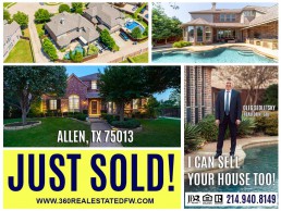 Just Sold A House in Allen TX- Want to sell your home in the Dallas area? Call 214.940.8149 Information for Home sellers presented by Oleg Sedletsky, Realtor in Dallas TX