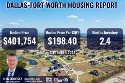 Dallas-Fort Worth Housing Report September 2022 - Oleg Sedletsky Realtor in DFW - 214-940-8149