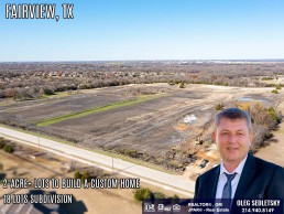 2 Acre Lots Available For Home Construction in Fairview TX-Oleg Sedletsky Realtor - Dallas-Fort Worth Relocation Expert - 214-940-8149-moving to Fairview TX