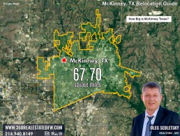 The McKinney city limits cover a total area of 67.70 square miles.