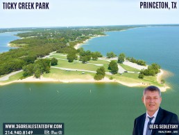The Ticky Creek Park is a perfect place for outdoor recreation! Nestled at the tip of a peninsula in the middle of Lavon lake. This park is 1 of 4 lake parks within a 10-mile radius of Princeton TX. Amenities in Ticky Creek Park include 2 restrooms, spacious parking, 10 picnic sites, and a small swimming beach.
