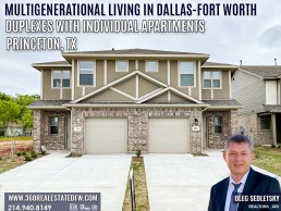 Multigenerational homes in Dallas examples. duplexes, triplexes, and quadruplexes with individual apartments that have separate entries. Oleg Sedletsky Realtor