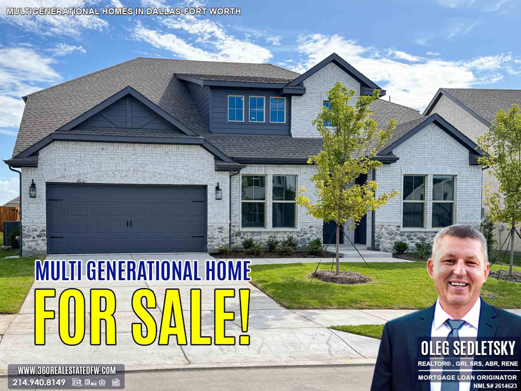 A one-of-a-kind next-gen new construction home available for sale in the Dallas area! Built for modern multigenerational living, it blends style with functionality. Inventory is Limited—Act Now!