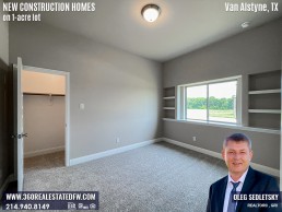 New Construction Homes on 1-Acre Lot in Dallas-Fort Worth. New Homes on 1-Acre Lot in Van Alstyne, TX . Call Realtor in Dallas-Fort Worth representing Home Buyers - Oleg Sedletsky 214-940-8149. Buying New Construction Homes in Dallas-Fort Worth