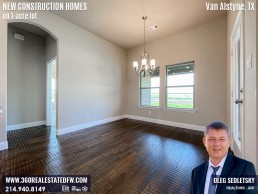 New Construction Homes on 1-Acre Lot in Dallas-Fort Worth. New Homes on 1-Acre Lot in Van Alstyne, TX . Call Realtor in Dallas-Fort Worth representing Home Buyers - Oleg Sedletsky 214-940-8149. Buying New Construction Homes in Dallas-Fort Worth