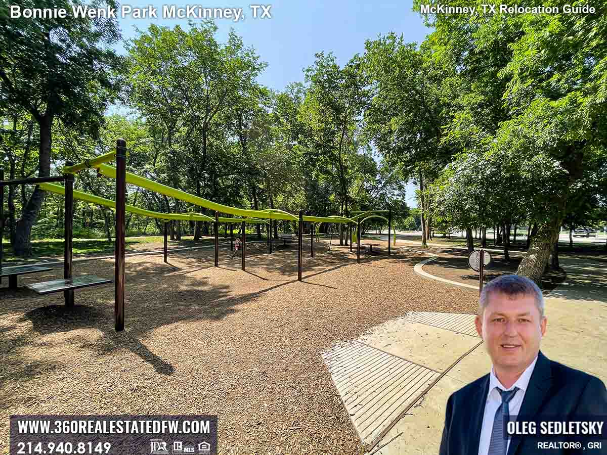 Things to do in McKinney TX. Visit the Bonnie Wenk Park in McKinney TX McKinney TX Relocation Guide Realtor in McKinney, TX - Oleg Sedletsky 214-940-8149