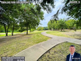 Town Lake Park At Greenspoint in Prosper TX - A 24.49 acres community park with 27-acre stocked lake.