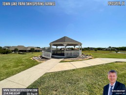 Town Lake Park At Whispering Farms in Prosper TX - A 24.49 acres community park with 27-acre stocked lake.