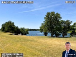 Town Lake Park At Whispering Farms in Prosper TX - A 24.49 acres community park with 27-acre stocked lake.