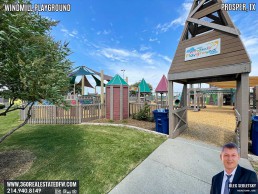 Windmill Playground in Prosper Texas features numerous play structures and splashpad.