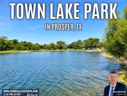 Town Lake Park in Prosper TX - A 24.49 acres community park with 27-acre stocked lake