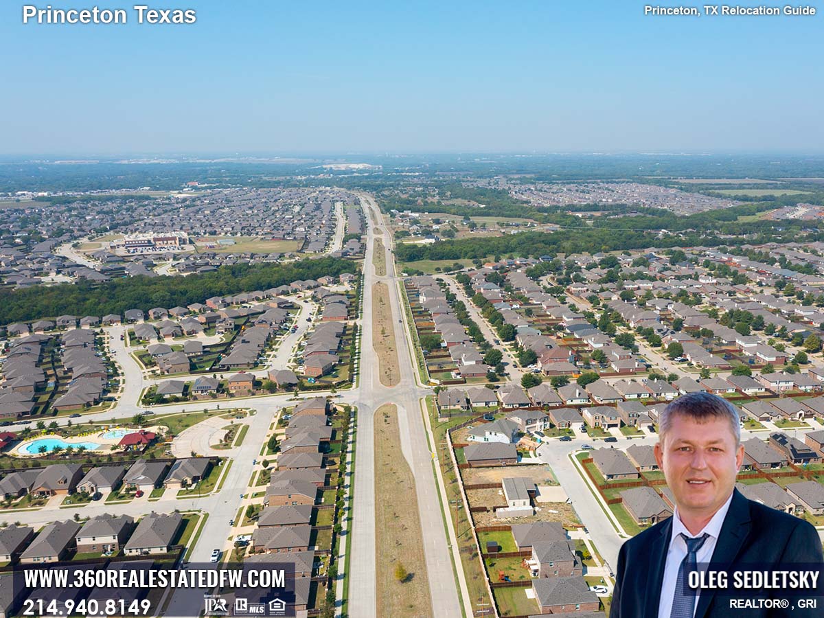 Aerial view of Princeton, TX.