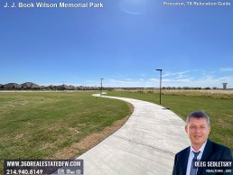 J J Book Wilson Memorial Park, the latest addition to Princeton, TX array of outdoor spaces.