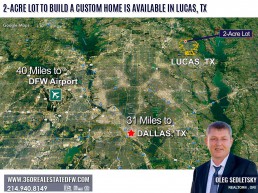 2-Acre Lots available to build a Custom Home in Lucas TX.