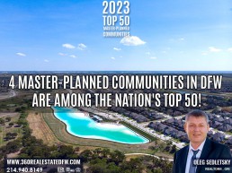 Four master-planned communities in Dallas-Fort Worth have been recognized among the nation's top 50
