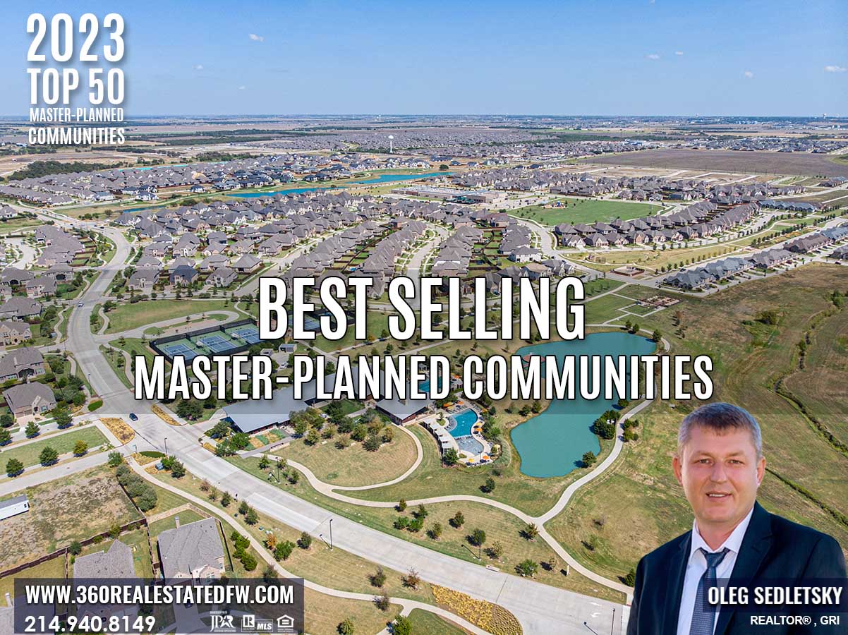 Four master-planned communities in Dallas-Fort Worth have been recognized among the nation's top 50
