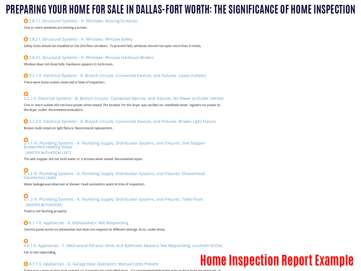 Preparing your home for sale in Dallas-Fort Worth: The Significance of Home Inspection in the Home Selling Process