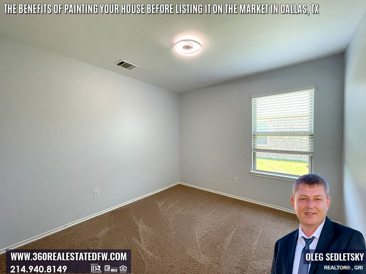 The benefits of painting your house before listing it on the market. How to Sell Your Home Fast and For Top Dollar in Dallas, TX