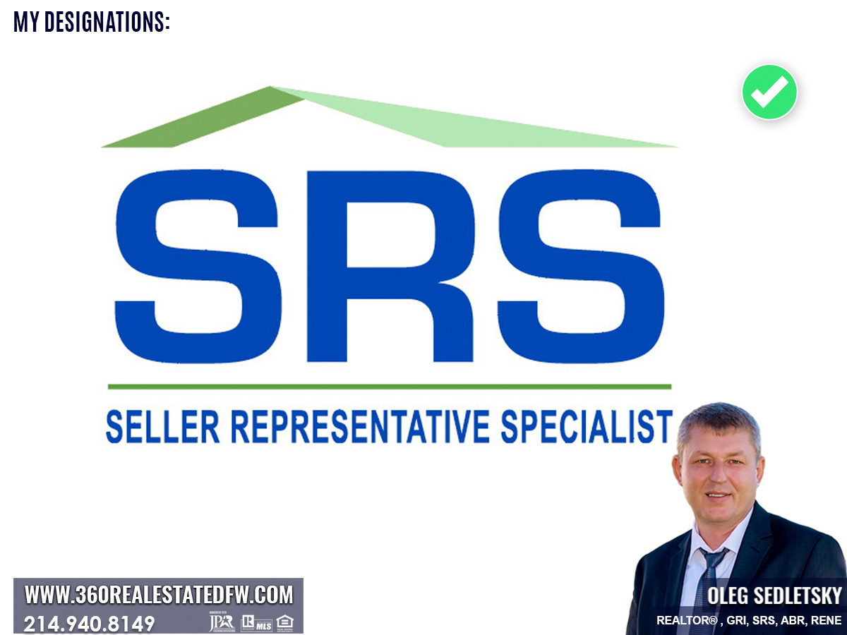 The Seller Representative Specialist (SRS) designation is the premier credential in seller representation. It is designed to elevate professional standards and enhance personal performance. The designation is awarded to real estate practitioners by the