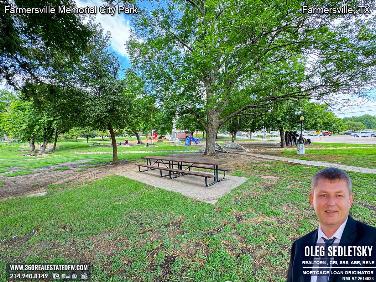 Relax and Unwind at Farmersville, TX Memorial City Park in Historic Downtown !