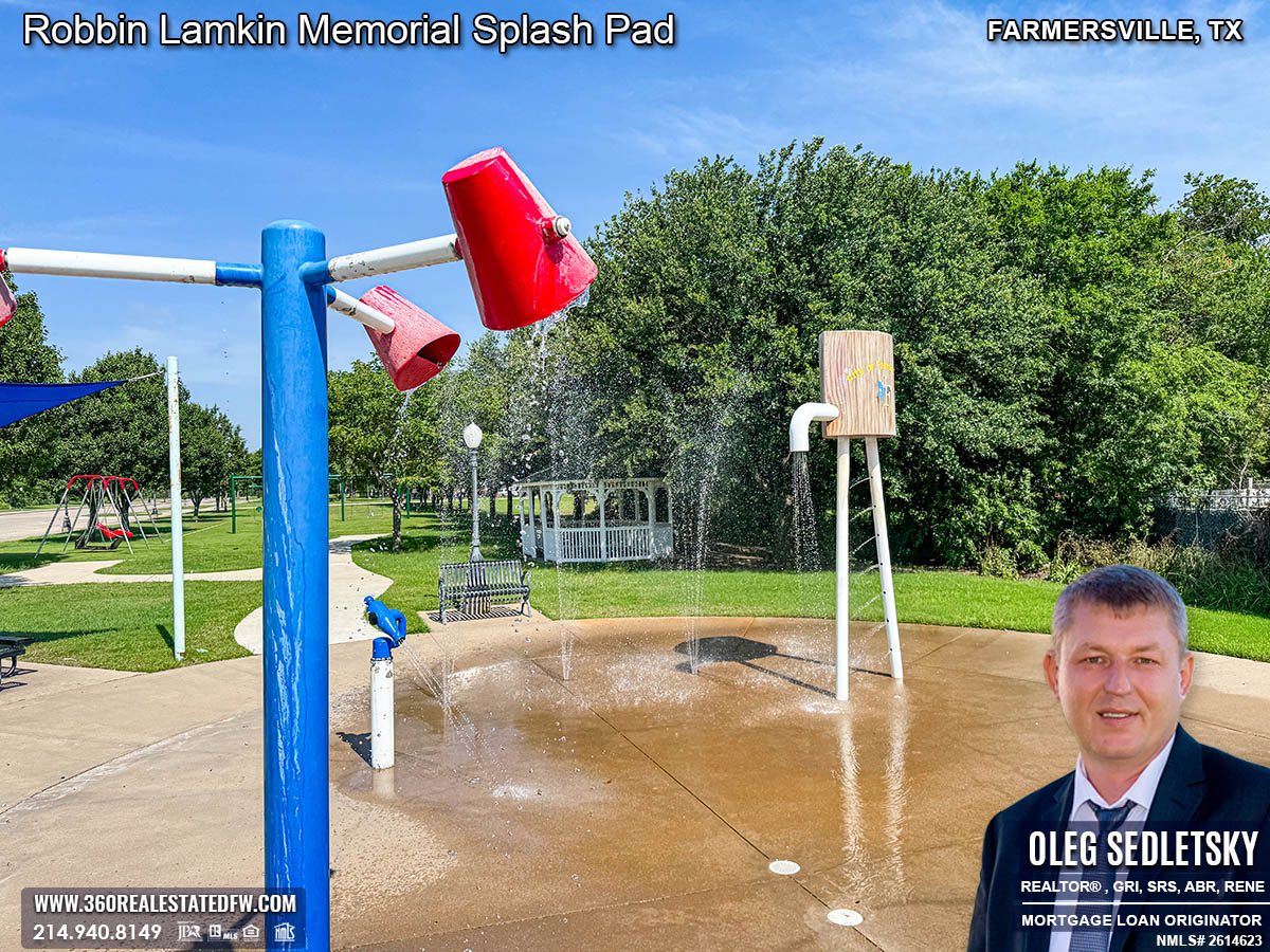 The Robbin Lamkin Memorial Splash Pad in Farmersville, TX is a beloved spot for kids, offering endless fun and excitement.