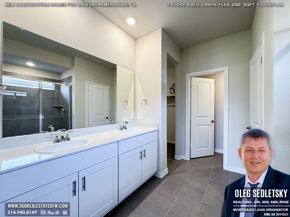 Exceptional new construction homes for sale in Farmersville, Texas. 1-Story, 4 Bed, 3 Bath, Flex, 2260 sqft, Covered Patio, 2 Car Garage