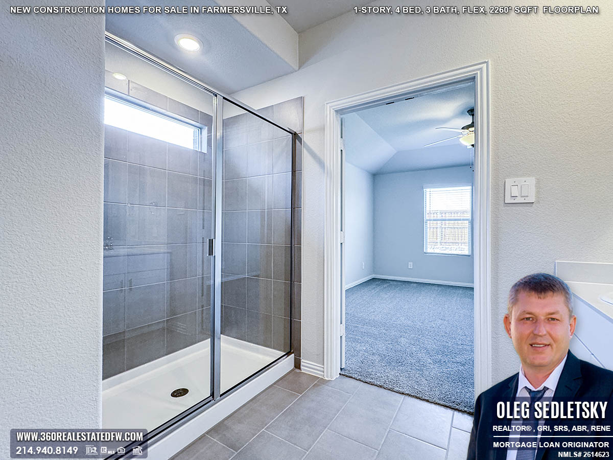 Exceptional new construction homes for sale in Farmersville, Texas. 1-Story, 4 Bed, 3 Bath, Flex, 2260 sqft, Covered Patio, 2 Car Garage