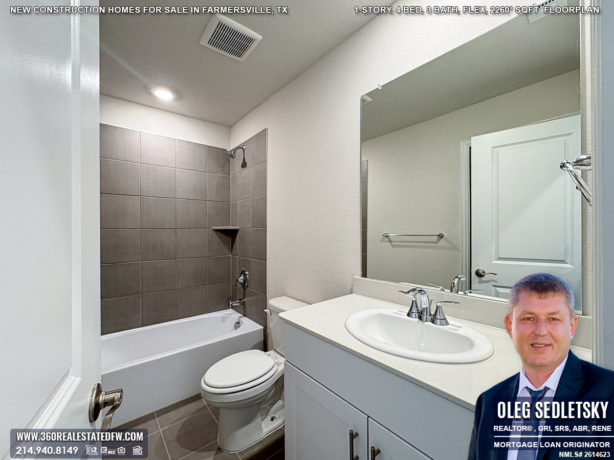 Exceptional new construction homes for sale in Farmersville, Texas. 1-Story, 4 Bed, 3 Bath, Flex, 2260 sqft, Covered Patio, 2 Car Garage