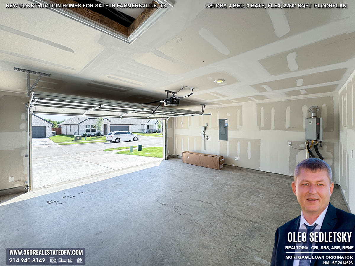 Exceptional new construction homes for sale in Farmersville, Texas. 1-Story, 4 Bed, 3 Bath, Flex, 2260 sqft, Covered Patio, 2 Car Garage