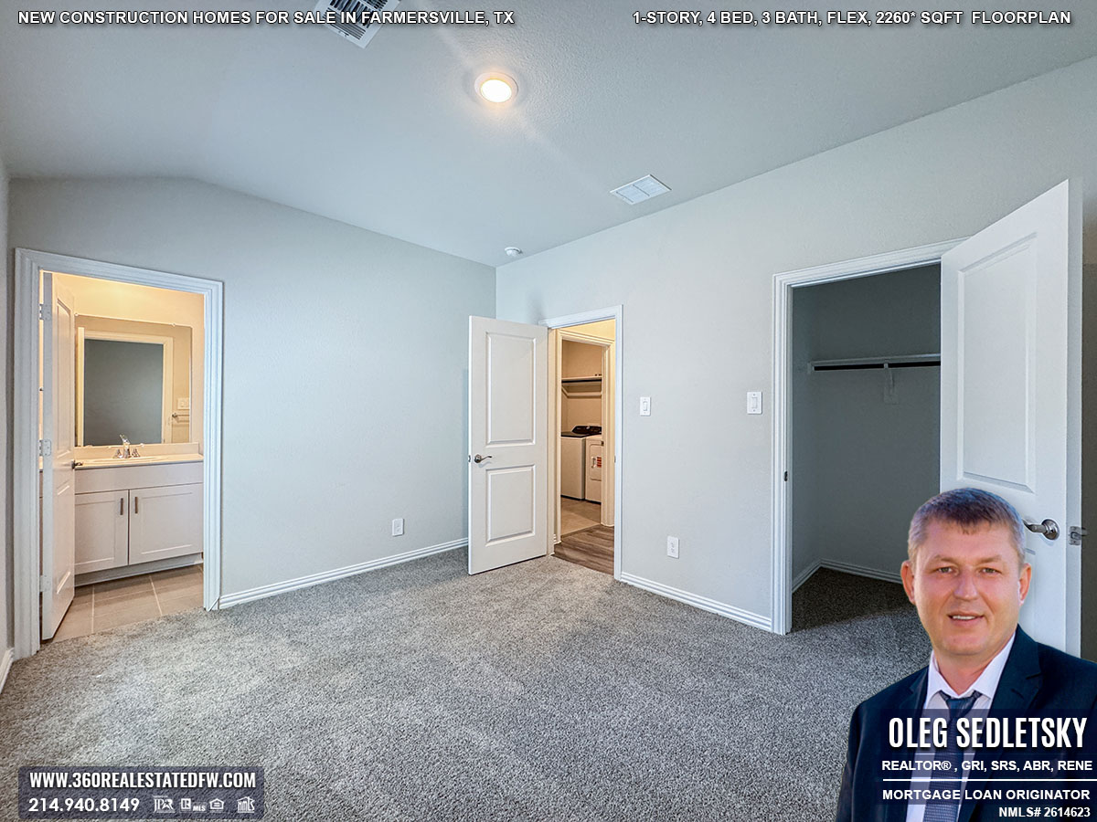 Exceptional new construction homes for sale in Farmersville, Texas. 1-Story, 4 Bed, 3 Bath, Flex, 2260 sqft, Covered Patio, 2 Car Garage