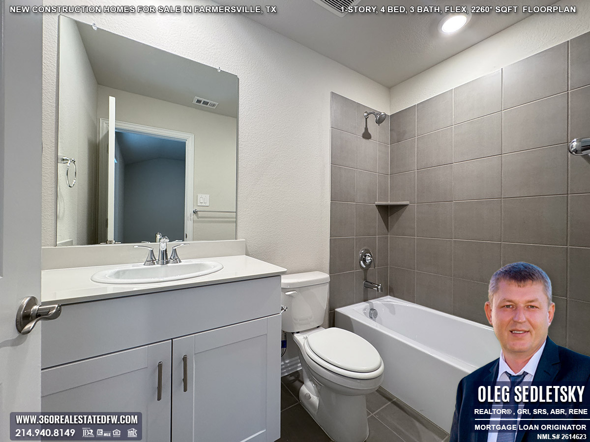 Exceptional new construction homes for sale in Farmersville, Texas. 1-Story, 4 Bed, 3 Bath, Flex, 2260 sqft, Covered Patio, 2 Car Garage