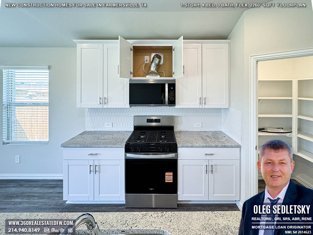 Exceptional new construction homes for sale in Farmersville, Texas. 1-Story, 4 Bed, 3 Bath, Flex, 2260 sqft, Covered Patio, 2 Car Garage
