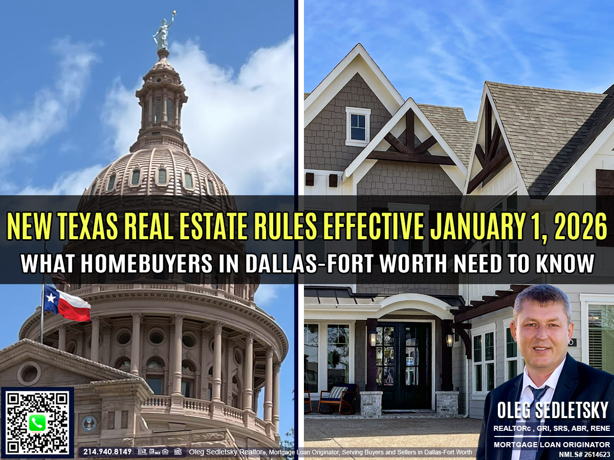 New Texas Real Estate Rules Effective January 1, 2026: What Homebuyers in Dallas-Fort Worth Need to Know