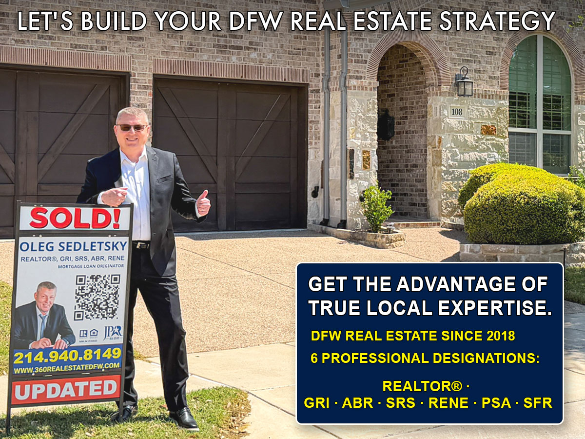 Oleg Sedletsky Realtor helps home buyers and home sellers in DFW