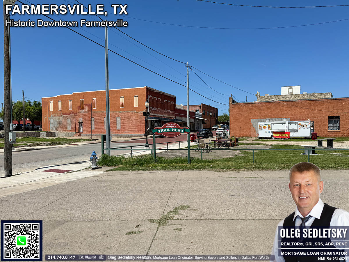 Historic Downtown in Farmersville, Texas, is officially recognized as the Farmersville Commercial Historic District