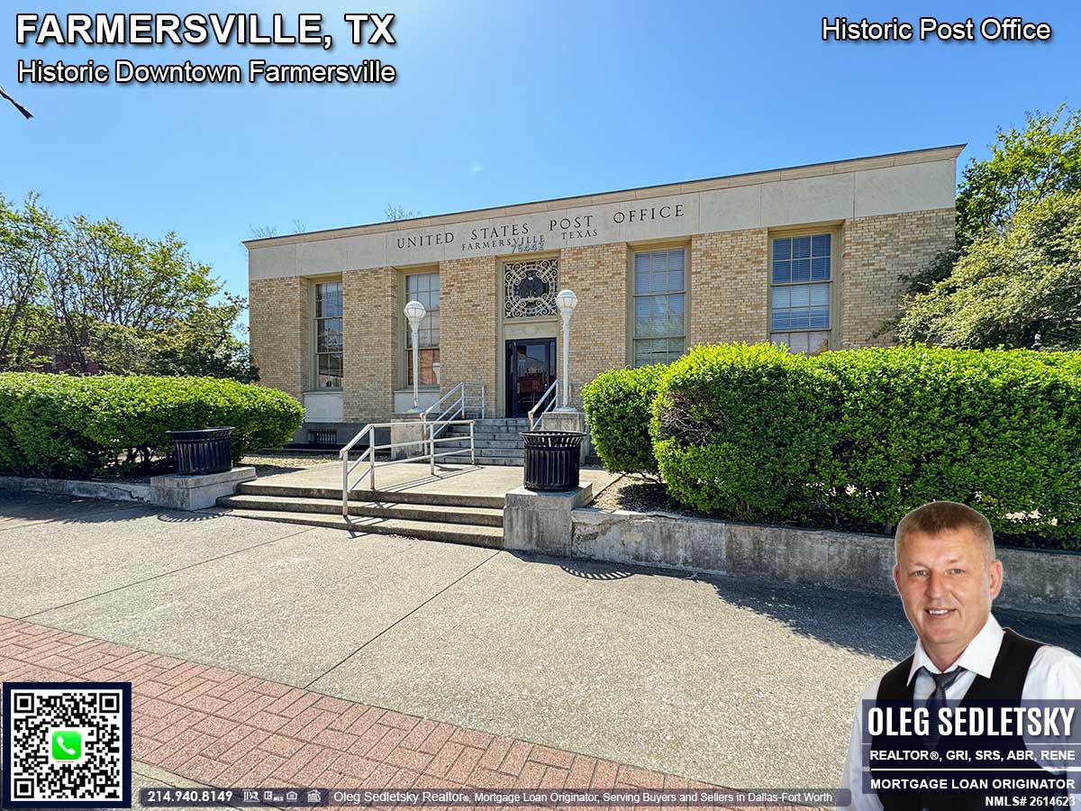 Historic Post Office in Farmersville, Texas. Explore the charm of Historic Downtown Farmersville, Texas.