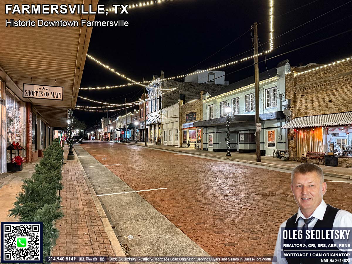 Historic Downtown in Farmersville, Texas, is officially recognized as the Farmersville Commercial Historic District