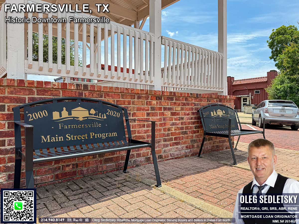 Historic Downtown in Farmersville, Texas, is officially recognized as the Farmersville Commercial Historic District