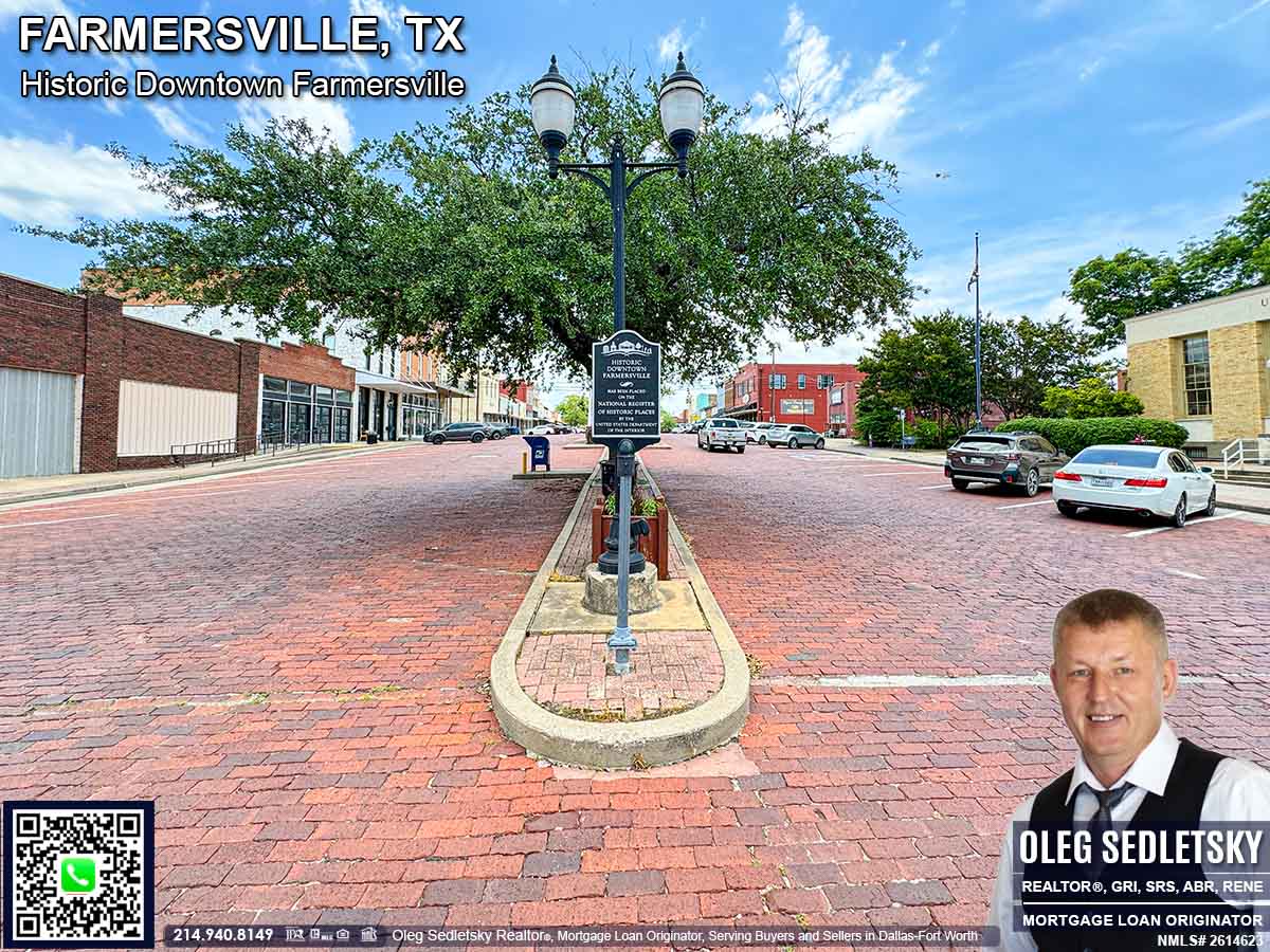 Historic Downtown in Farmersville, Texas, is officially recognized as the Farmersville Commercial Historic District