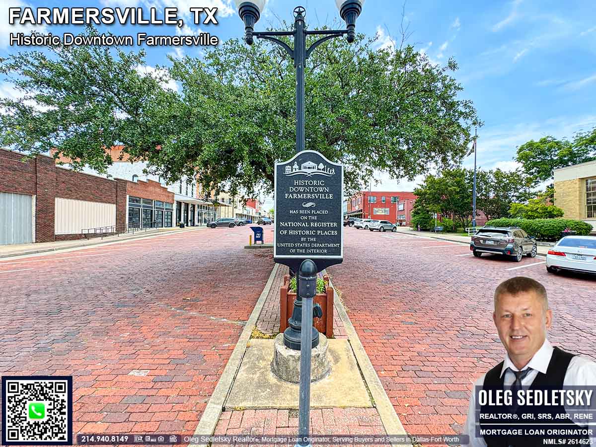 Historic Downtown in Farmersville, Texas, is officially recognized as the Farmersville Commercial Historic District