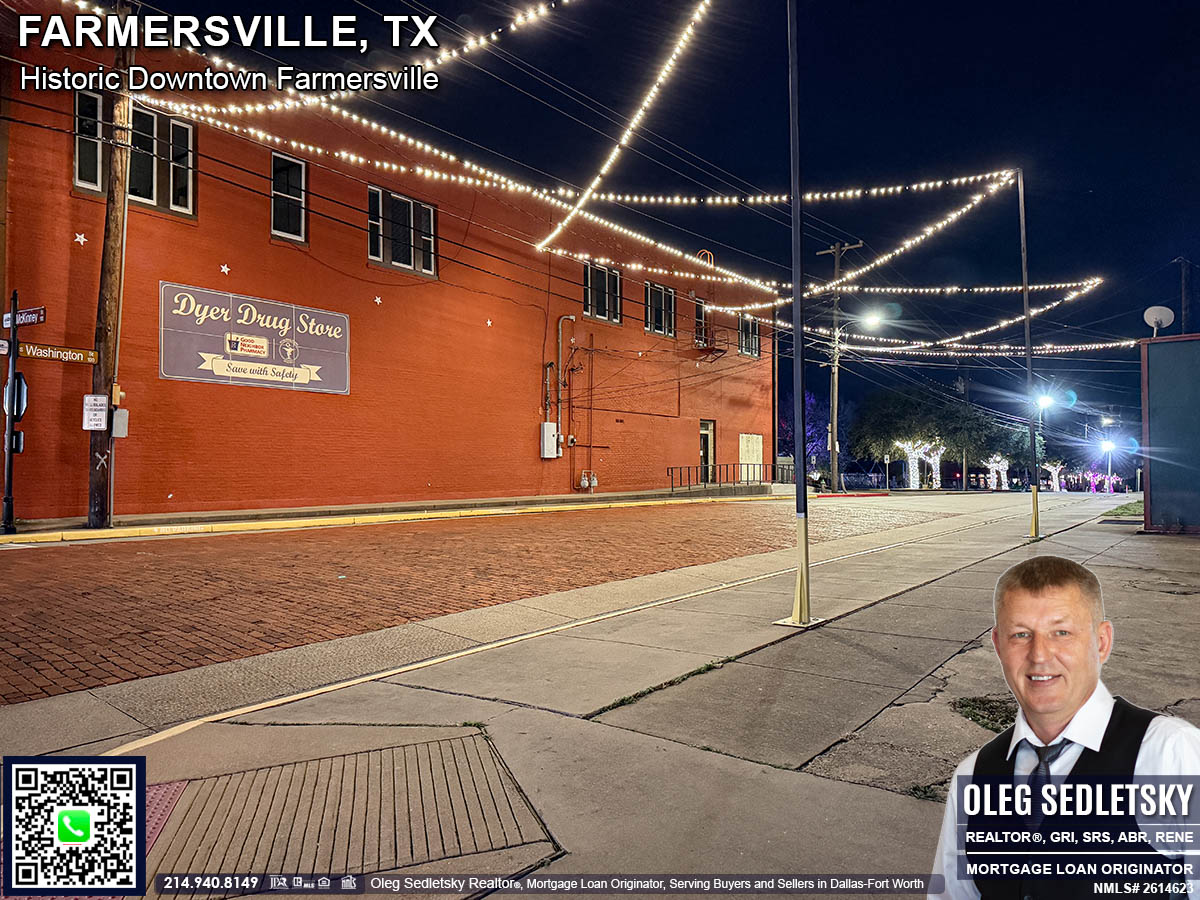 Historic Downtown in Farmersville, Texas, is officially recognized as the Farmersville Commercial Historic District