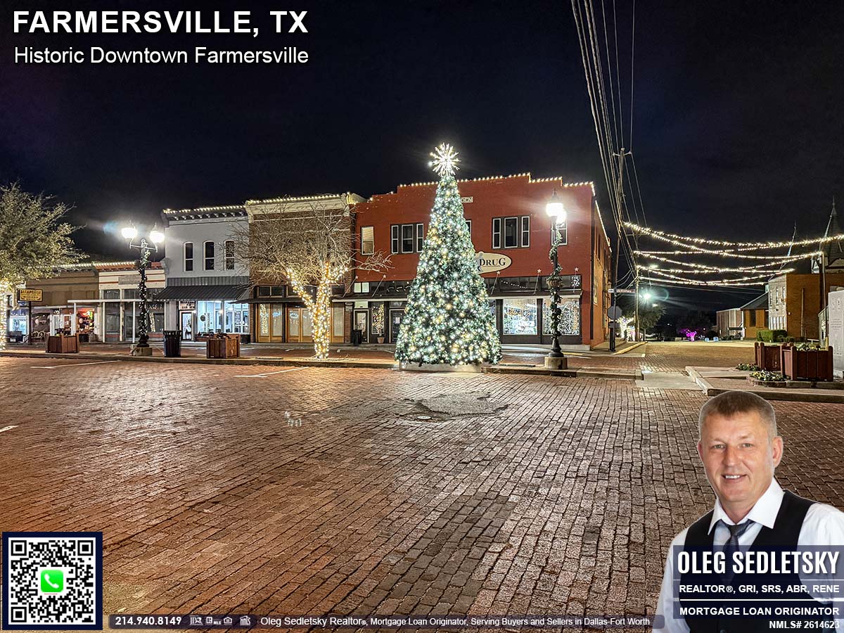 Historic Downtown in Farmersville, Texas, is officially recognized as the Farmersville Commercial Historic District