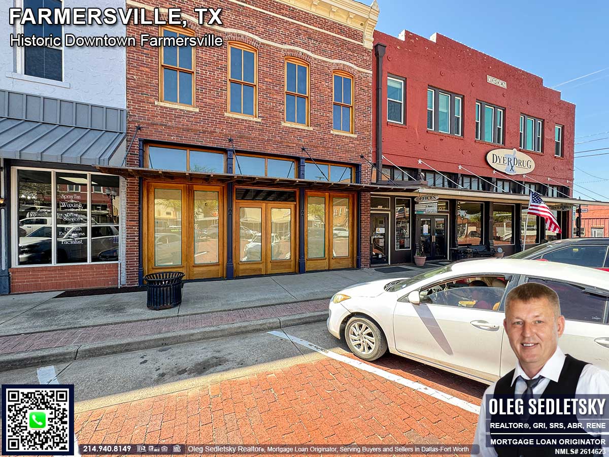 Historic Downtown in Farmersville, Texas, is officially recognized as the Farmersville Commercial Historic District