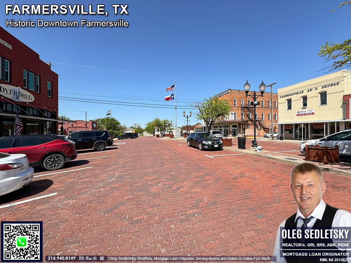 Historic Downtown in Farmersville, Texas, is officially recognized as the Farmersville Commercial Historic District